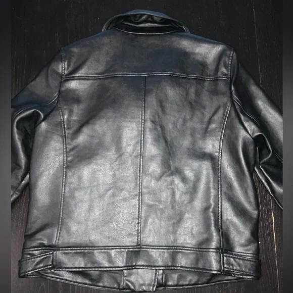 LOFT Tall Pebbled Faux Leather Moto Jacket - Picture 3 of 5